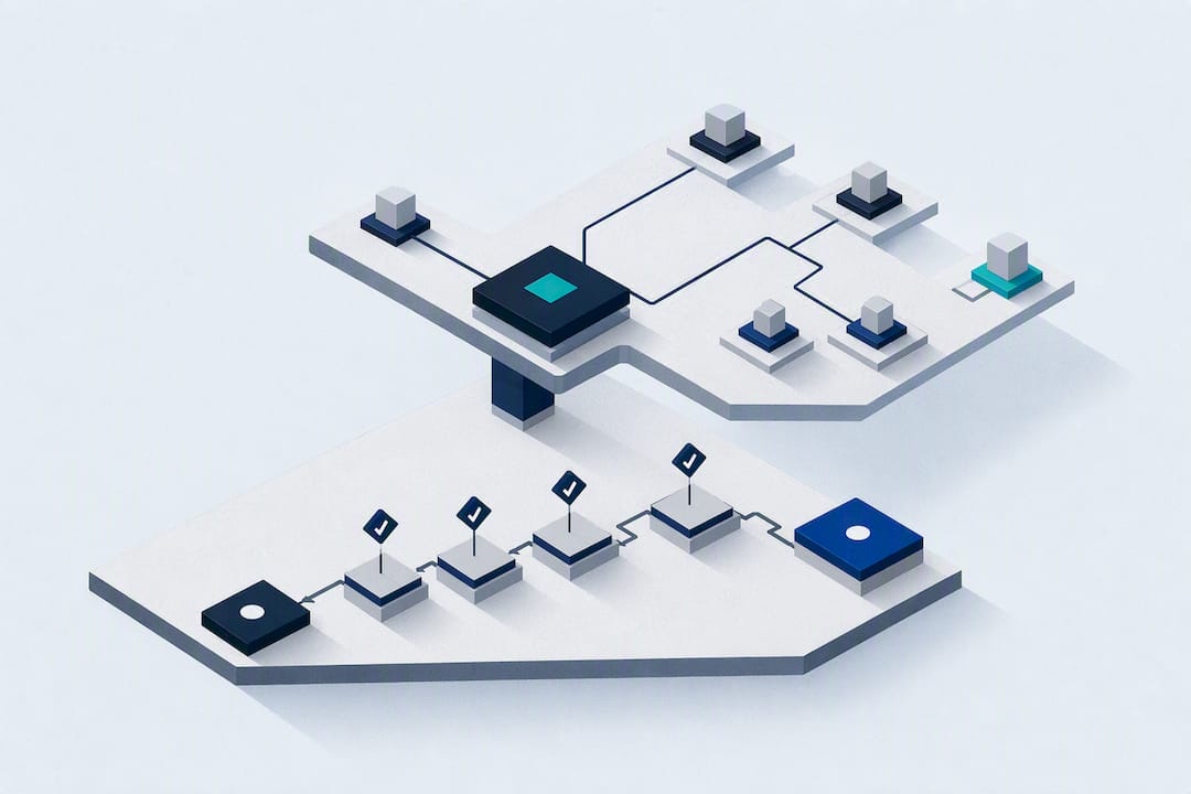 Isometric runbook and playbook concept illustration