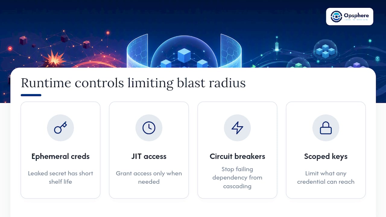 Runtime controls limiting blast radius