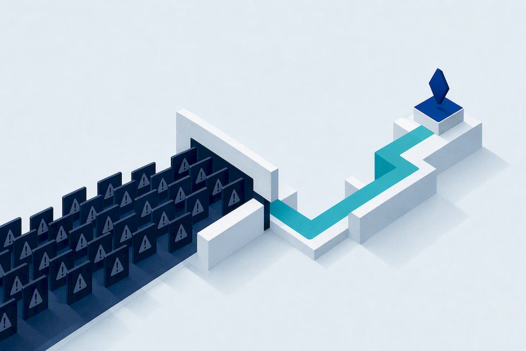 Isometric alert filtering title card