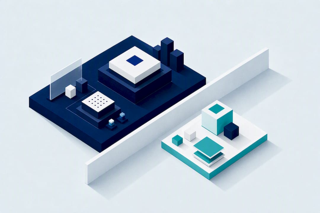 Abstract illustration of managed and owned cloud layers