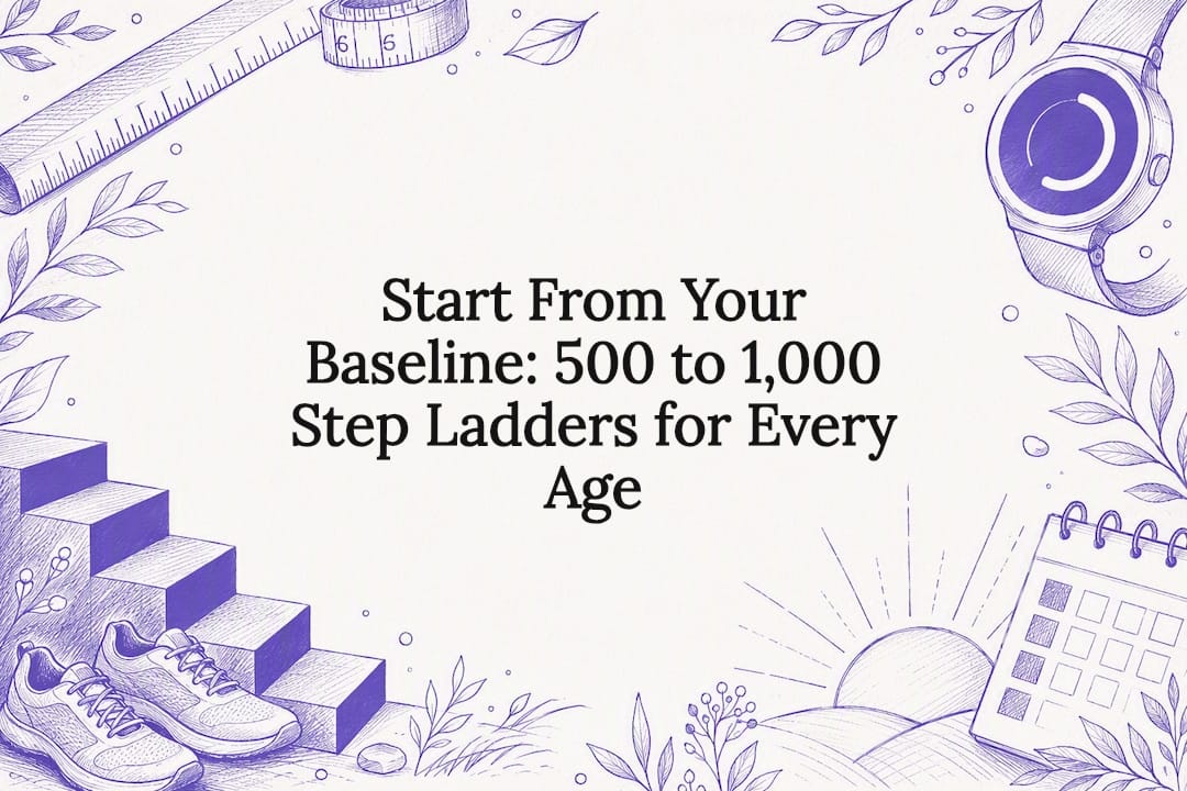 Decorative step ladder title card illustration