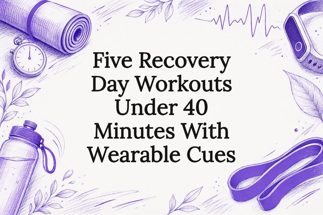 Hand-drawn recovery workout title card