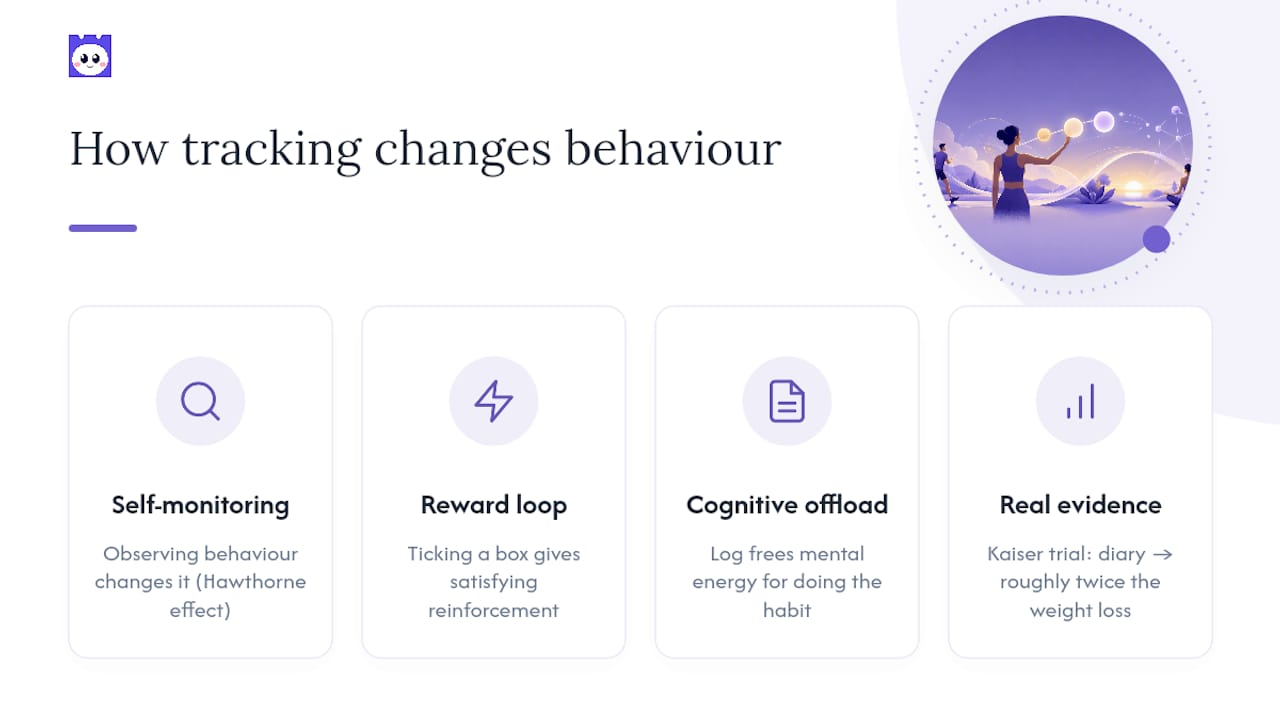 Why does tracking actually change behaviour? — overview diagram
