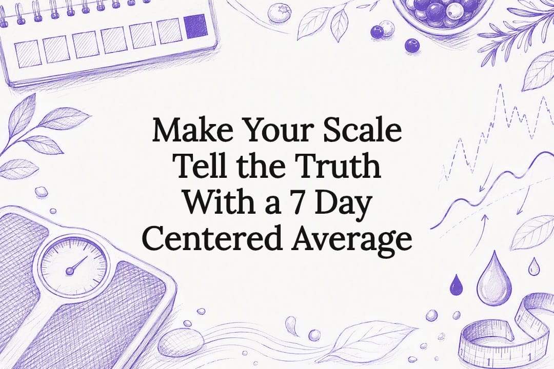 Decorative scale and trend line title card
