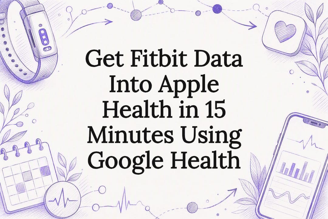 Decorative health data sync title card