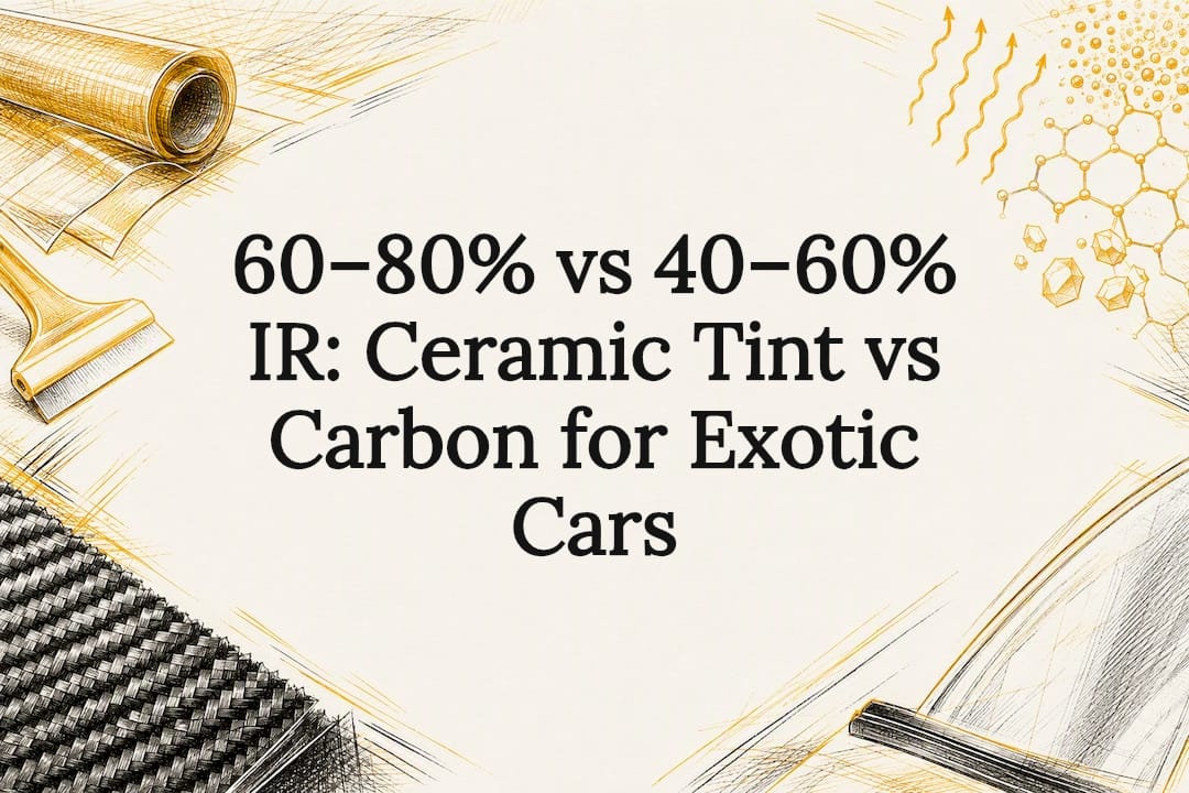 60–80% vs 40–60% IR: Ceramic Tint vs Carbon for Exotic Cars