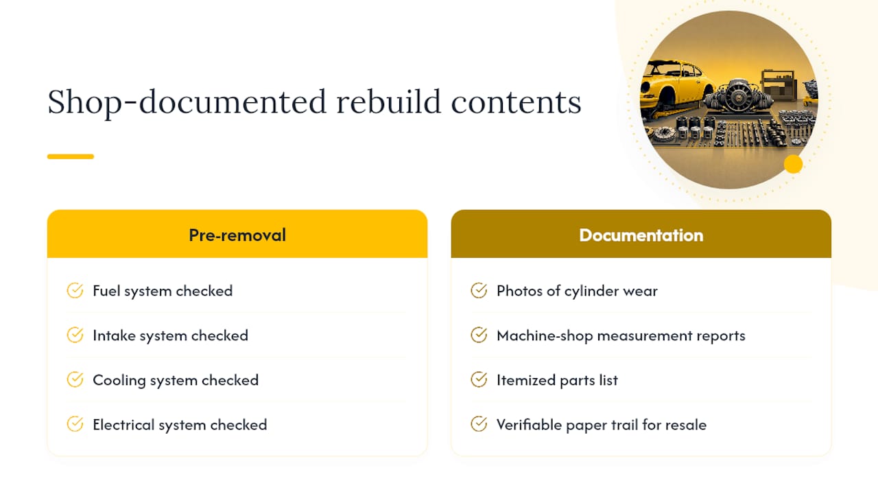 What Should You Expect From a Shop-Documented Rebuild? — overview diagram