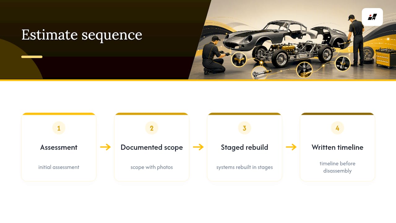 Four-stage restoration estimate sequence