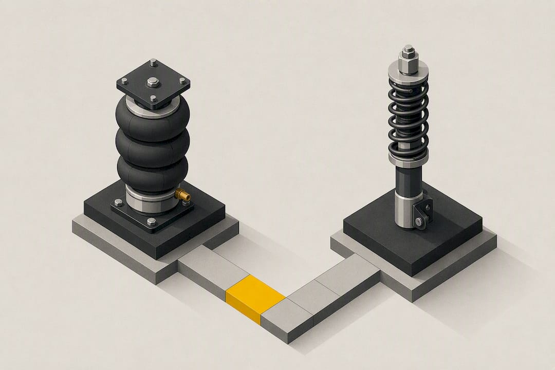 Isometric suspension system comparison title card