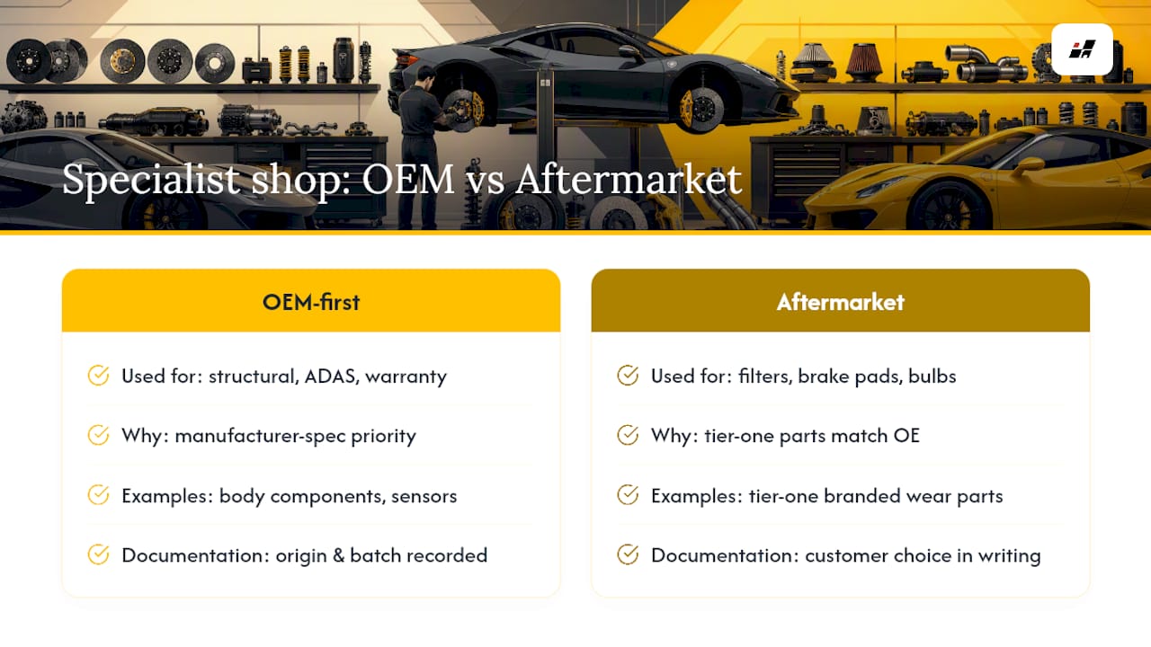 How a Specialist Shop Actually Makes This Call — overview diagram