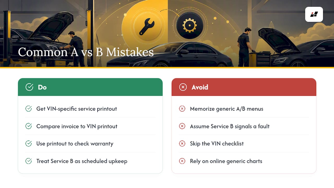 What Owners Get Wrong About A and B Service — overview diagram