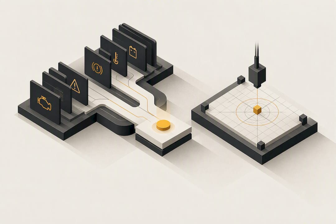 Isometric illustration of advanced diagnostics