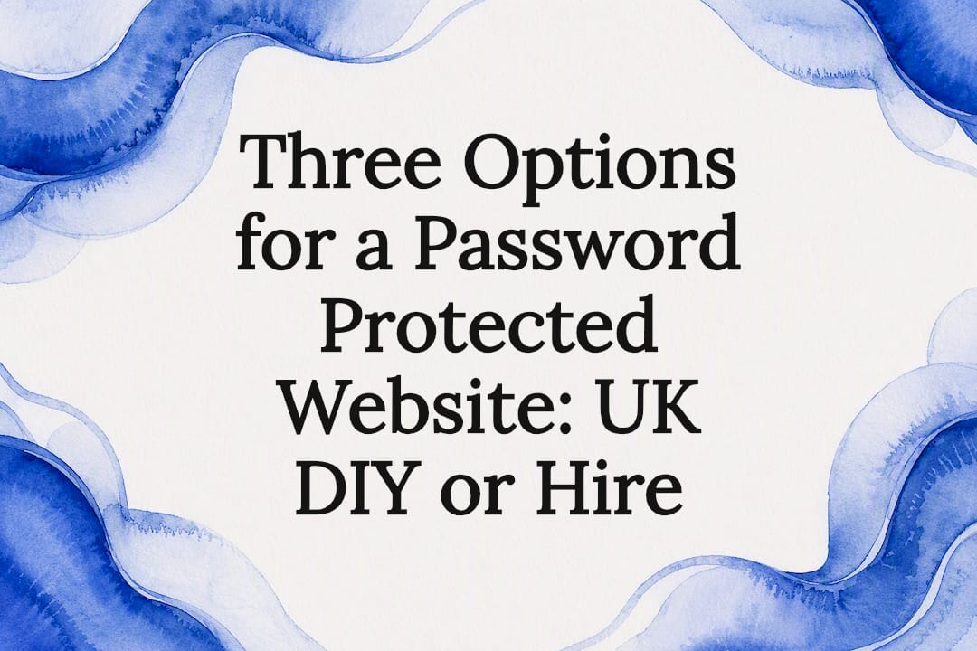 Three Options for a Password Protected Website: UK DIY or Hire