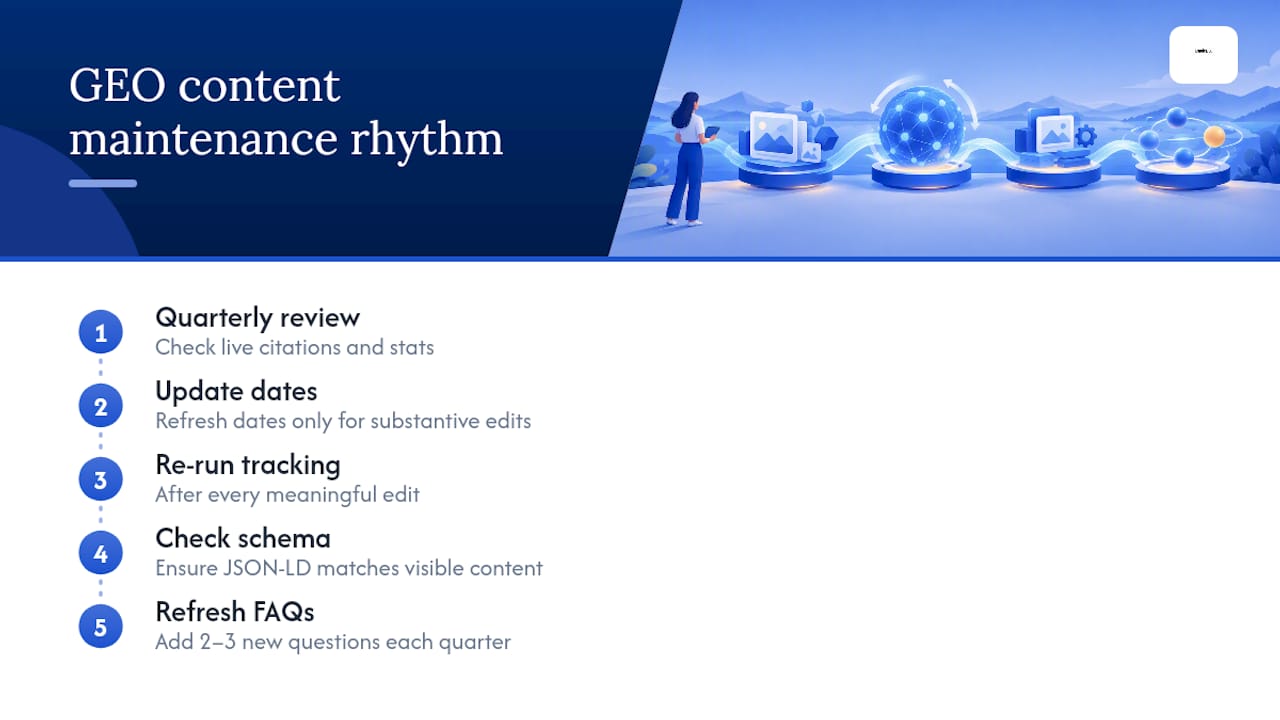 How often should you update content for GEO? — overview diagram