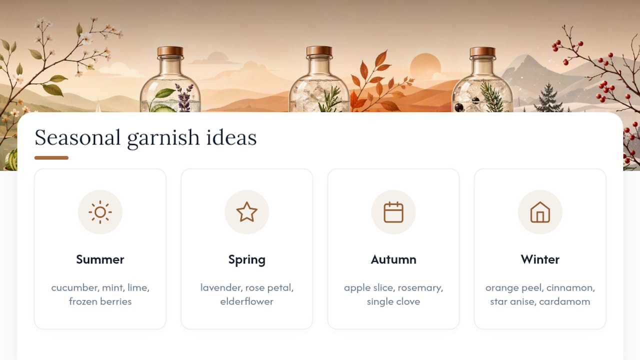 Seasonal garnish ideas for every occasion — overview diagram