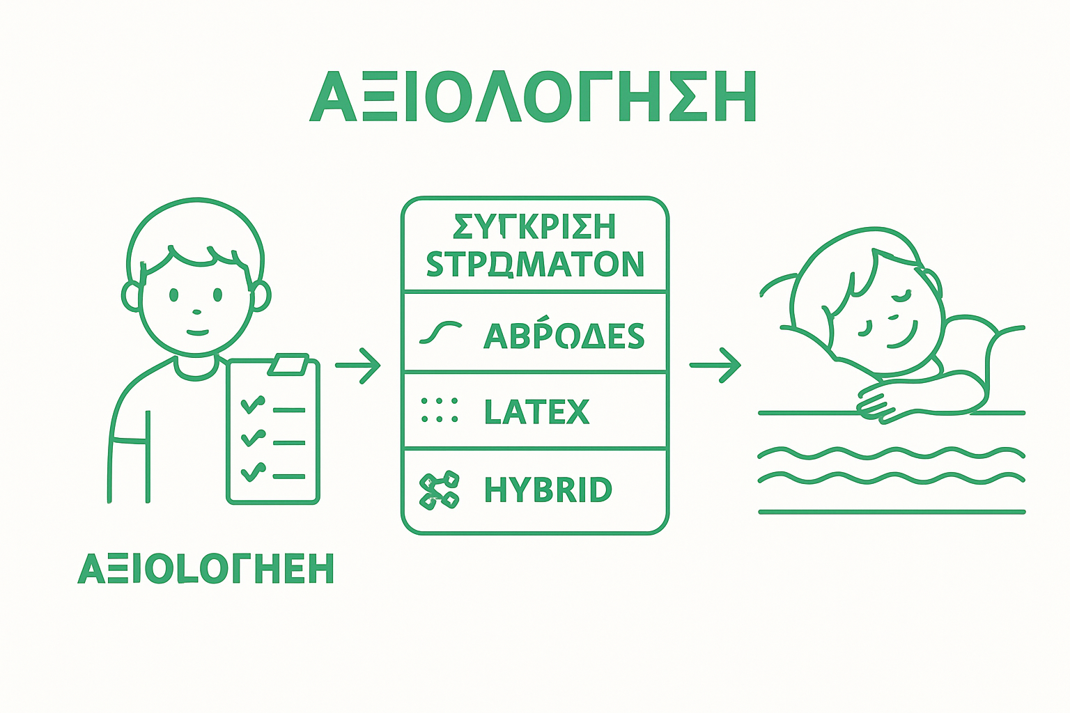 Three-step visual guide to choosing a child's mattress