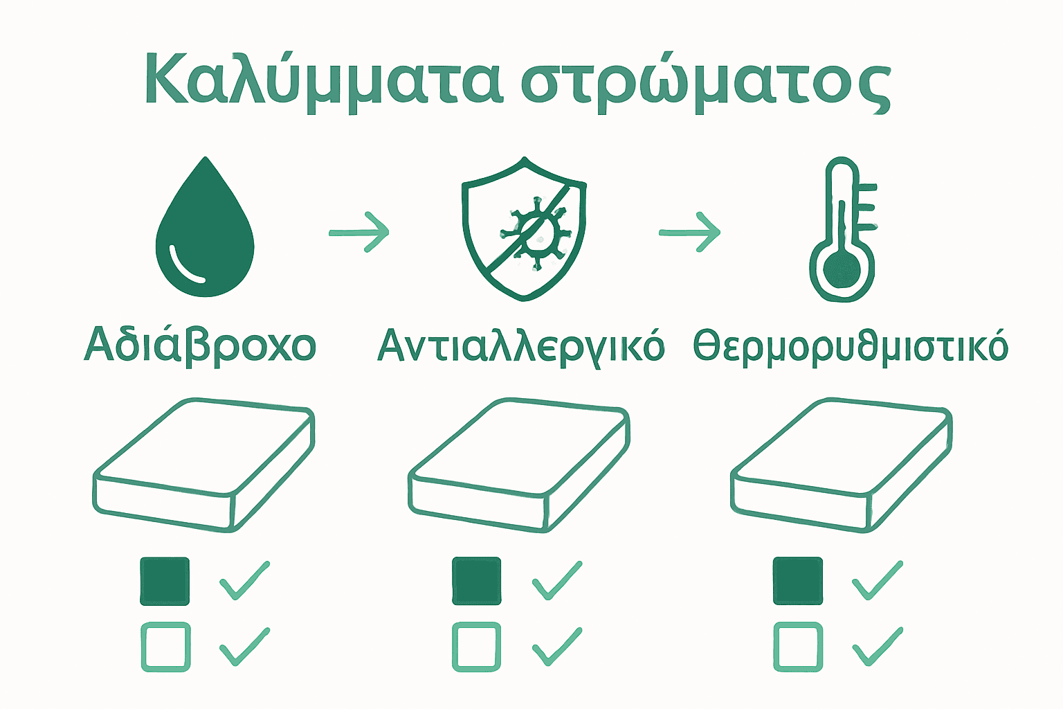 Διαφορετικοί τύποι καλυμμάτων στρώματος infographic