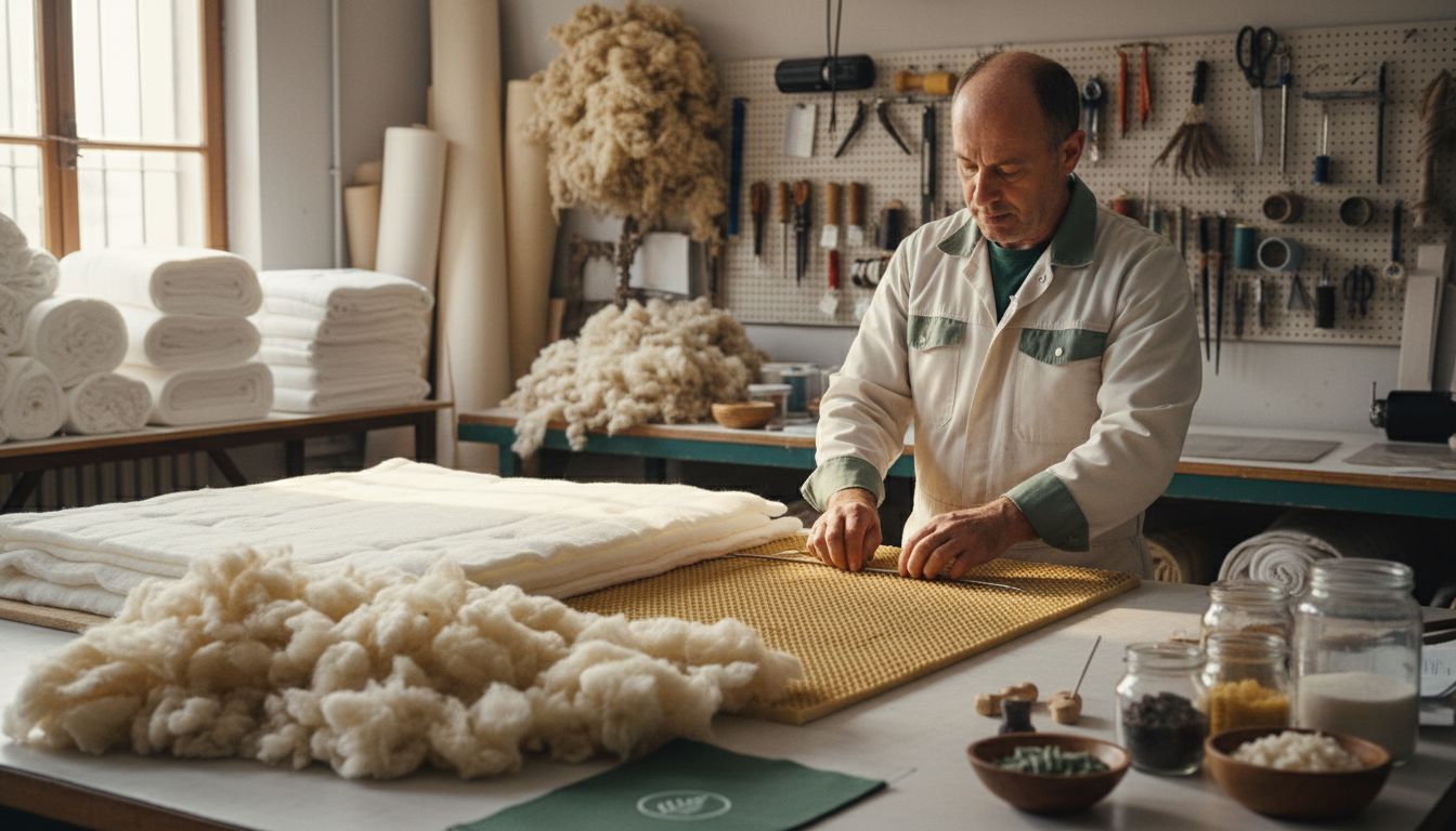 Γιατί Επιλέγω Ελληνικά Στρώματα: Ο Απόλυτος Οδηγός 2 Χειροποίητο στρώμα με φυσικά υλικά