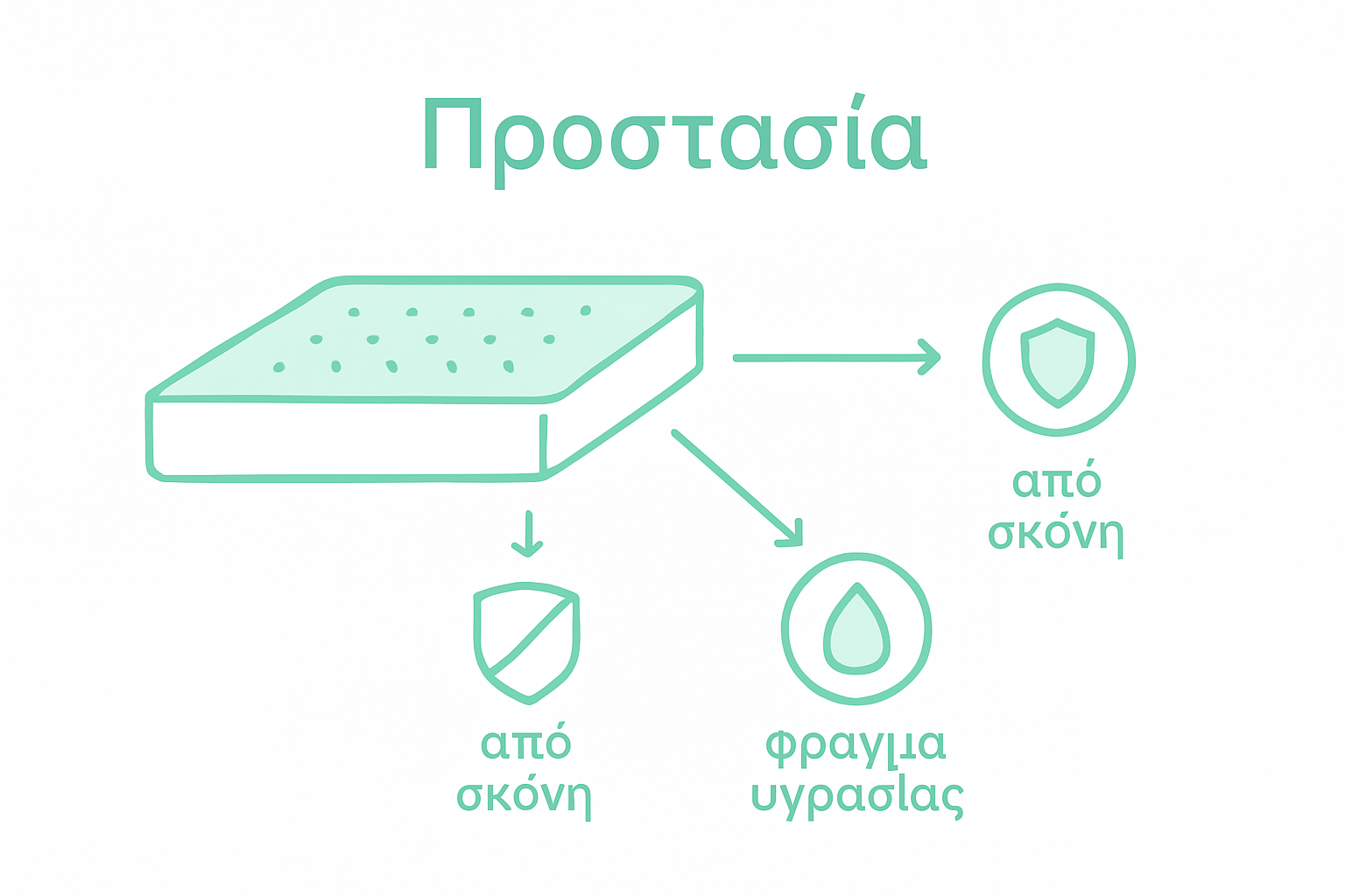 Infographic comparing mattress protection benefits