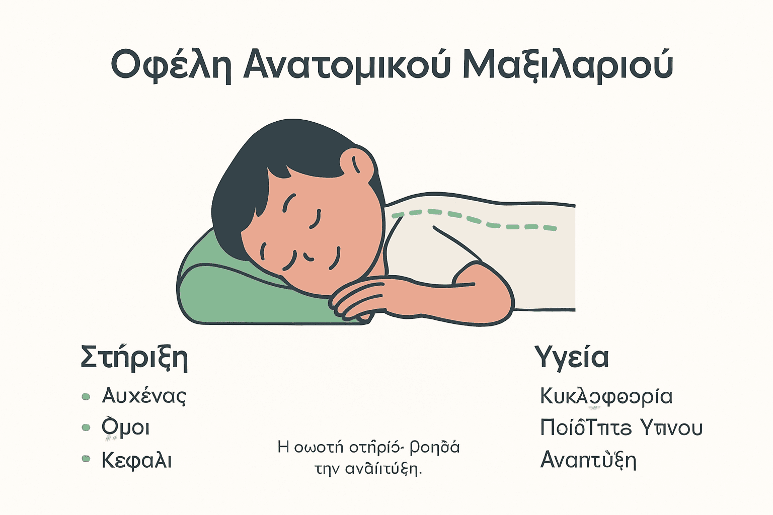 Ενημερωτικό γράφημα: Τα οφέλη του ανατομικού μαξιλαριού για τα παιδιά