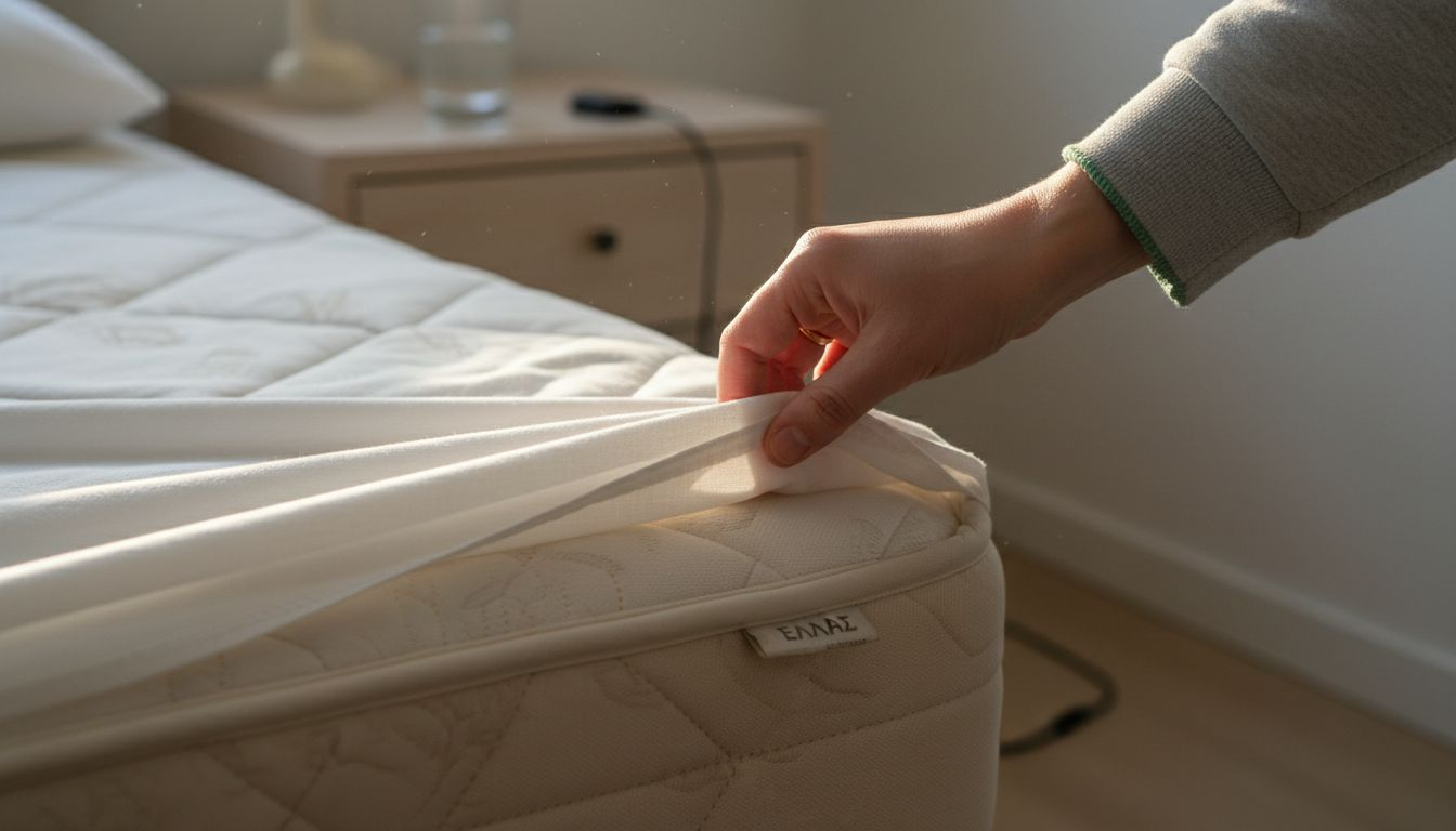 Αδιάβροχο και αντιμικροβιακό κάλυμμα στρώματος με εύκολη ανύψωση για άνετη τοποθέτηση