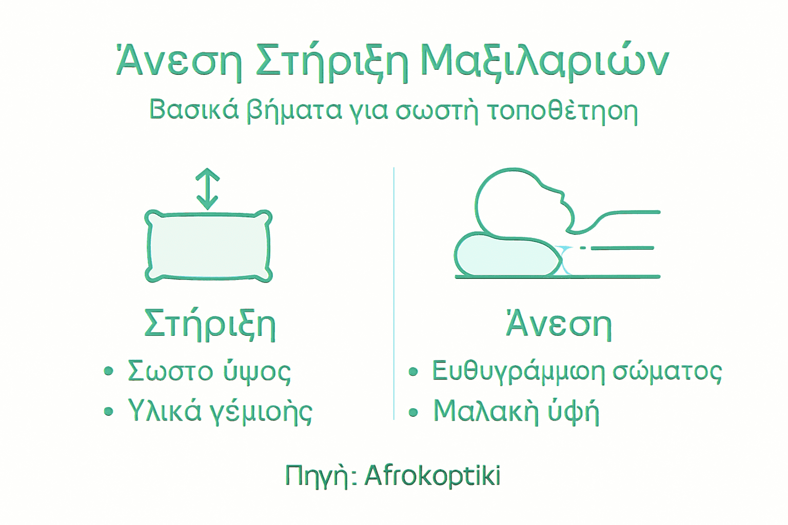 Οδηγίες τοποθέτησης μαξιλαριών για τέλεια άνεση και στυλ 2 Εικονογραφημένος οδηγός για το πώς να επιλέξετε μαξιλάρι που προσφέρει άνεση και σωστή στήριξη στον ύπνο.