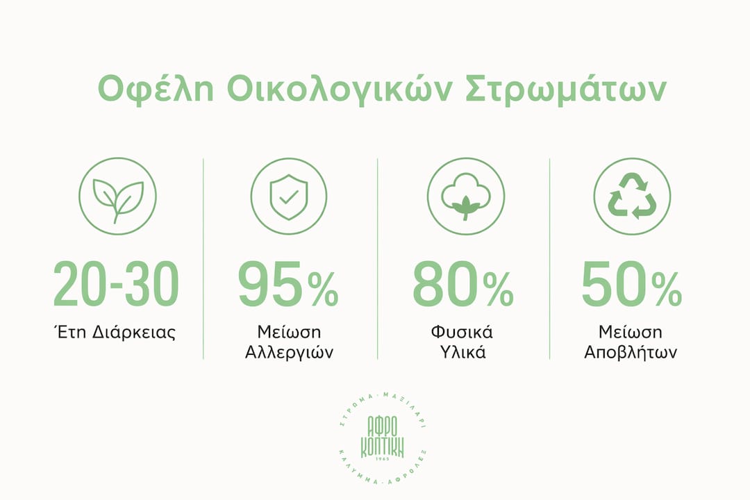 Εικονιστική παρουσίαση με τα σημαντικότερα στοιχεία για τα οφέλη των οικολογικών στρωμάτων