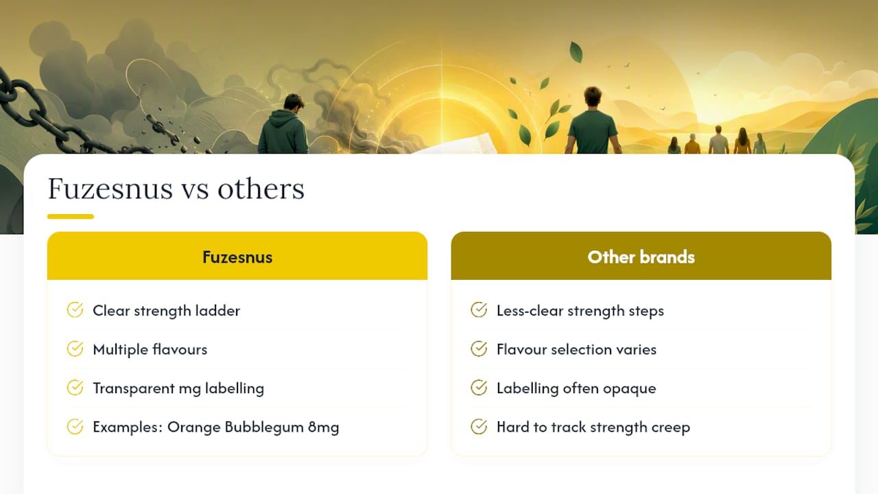 Where Fuzesnus fits if you're managing nicotine use — overview diagram
