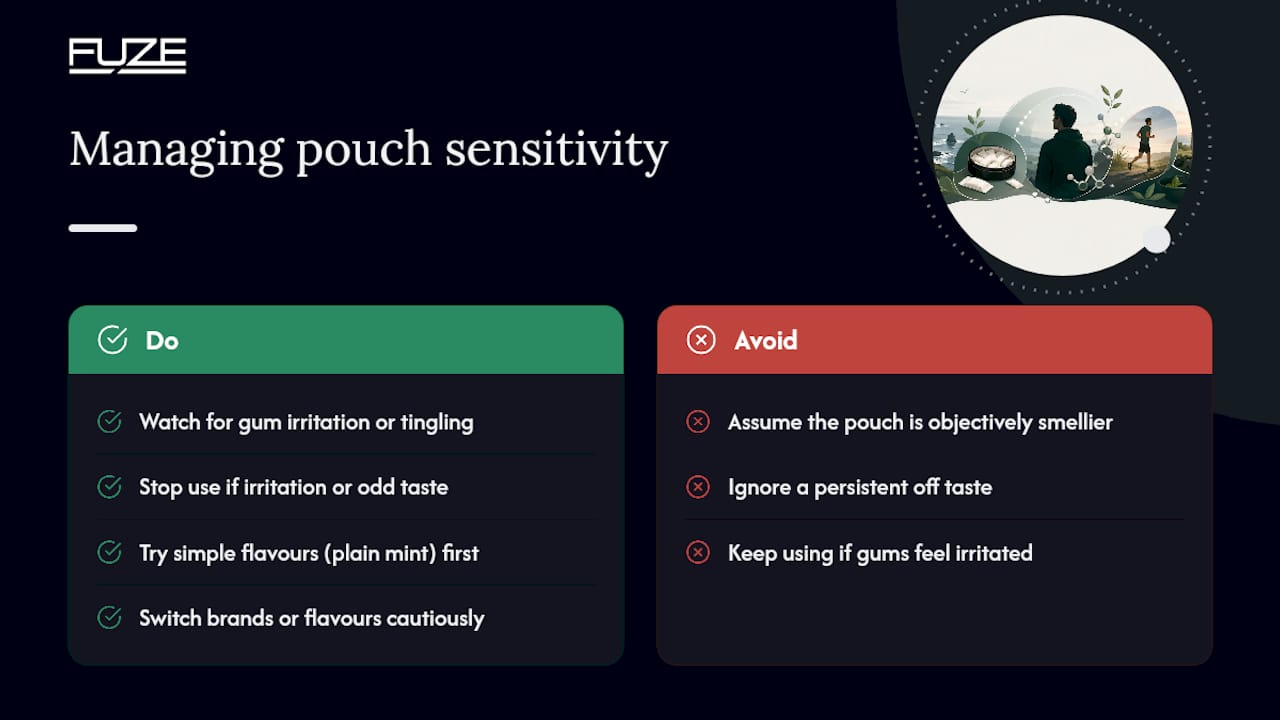 Can nicotine pouch aromas trigger allergies or sensitivity? — overview diagram
