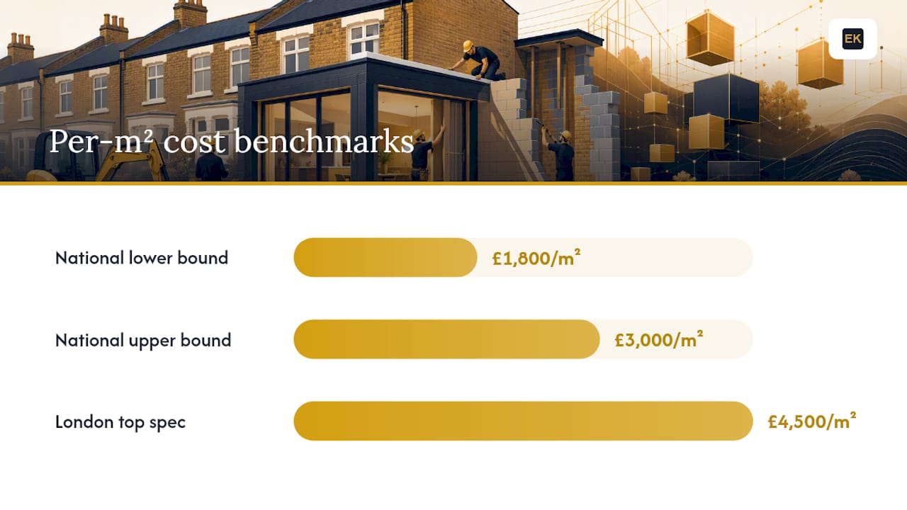 What does a side return extension cost per square metre? — overview diagram