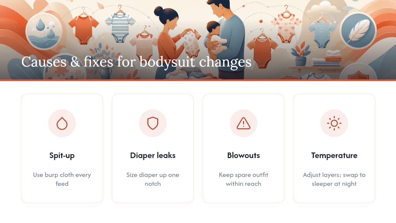 Four newborn outfit change causes and fixes