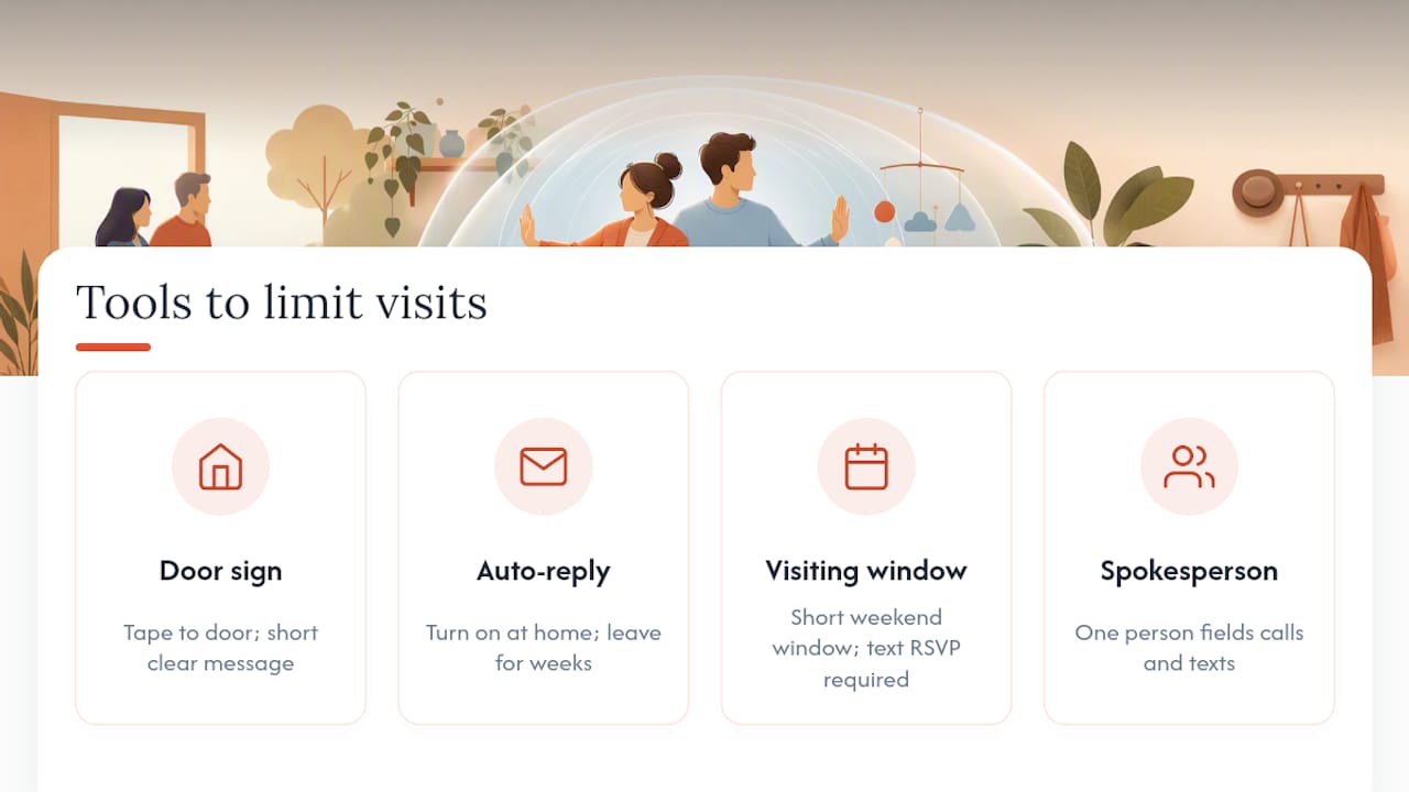 Four tools for limiting newborn visits