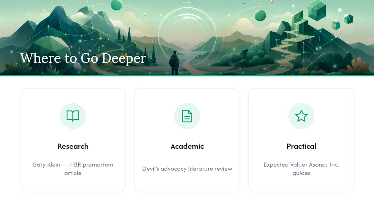 Where to Go Deeper — overview diagram