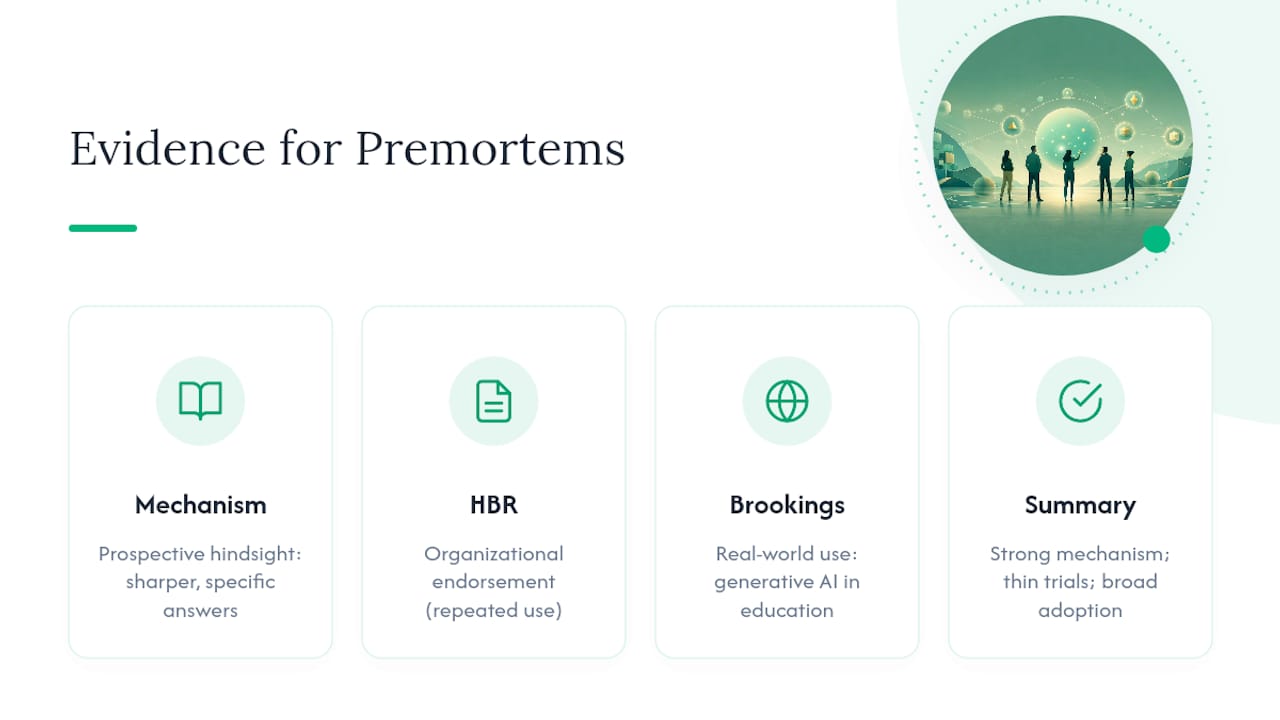 What Evidence Supports Premortem Analysis? — overview diagram