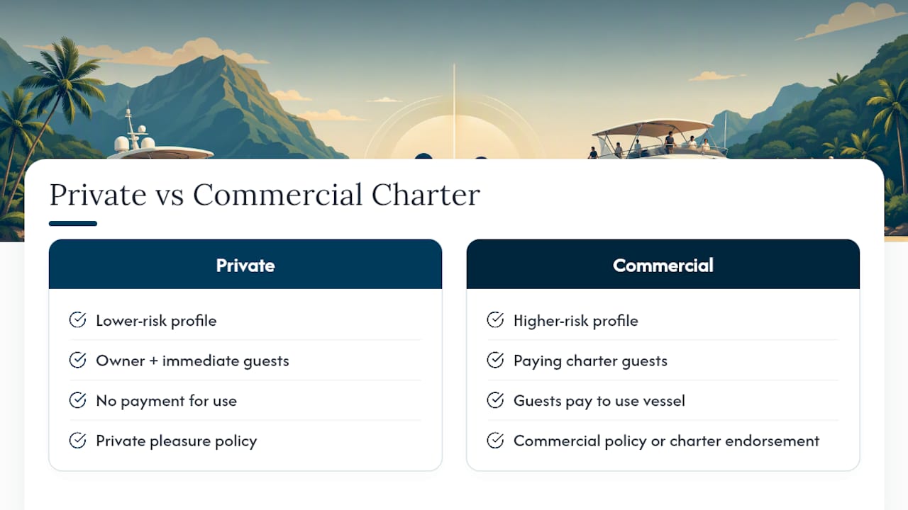 Private Use Versus Commercial Charter: Different Rules Entirely — overview diagram