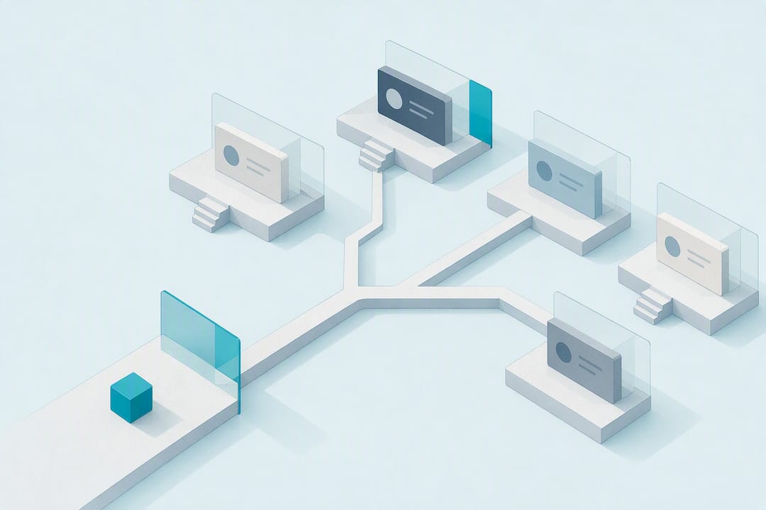 Isometric illustration of isolated browser sessions