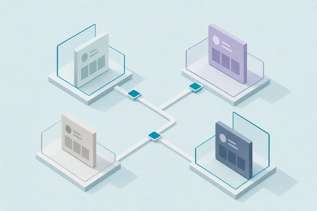Isometric illustration of isolated account sessions