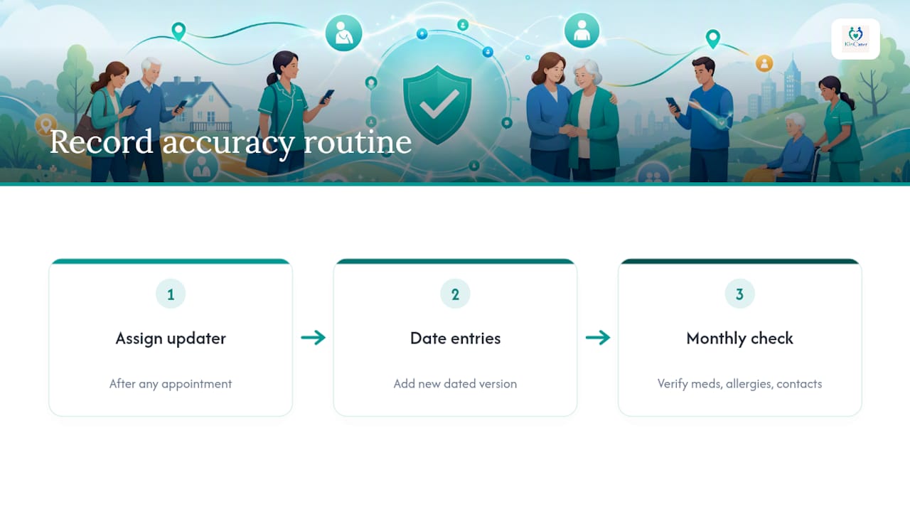 Three-step medical record accuracy routine
