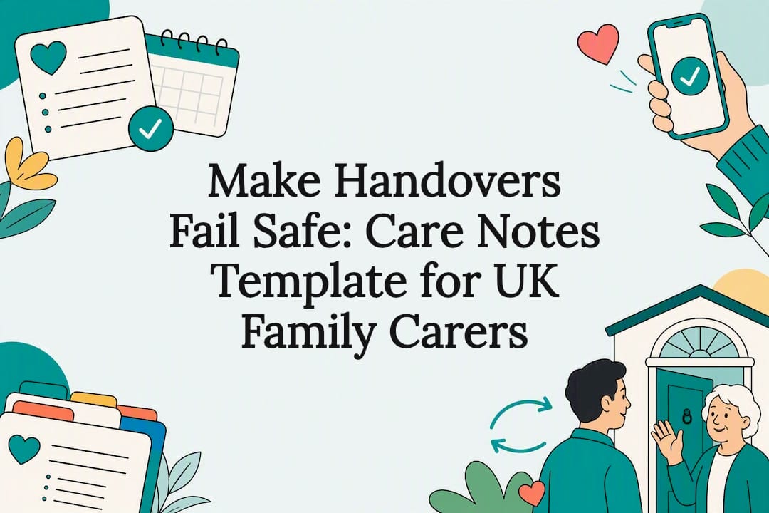 Care notes handover title card illustration