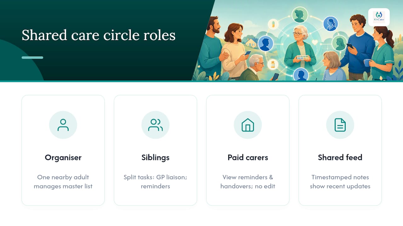 Shared care circle roles and permissions