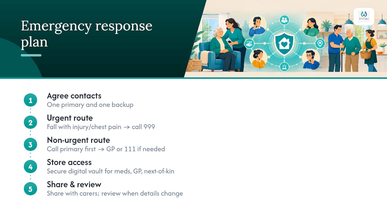 Family emergency response plan structure
