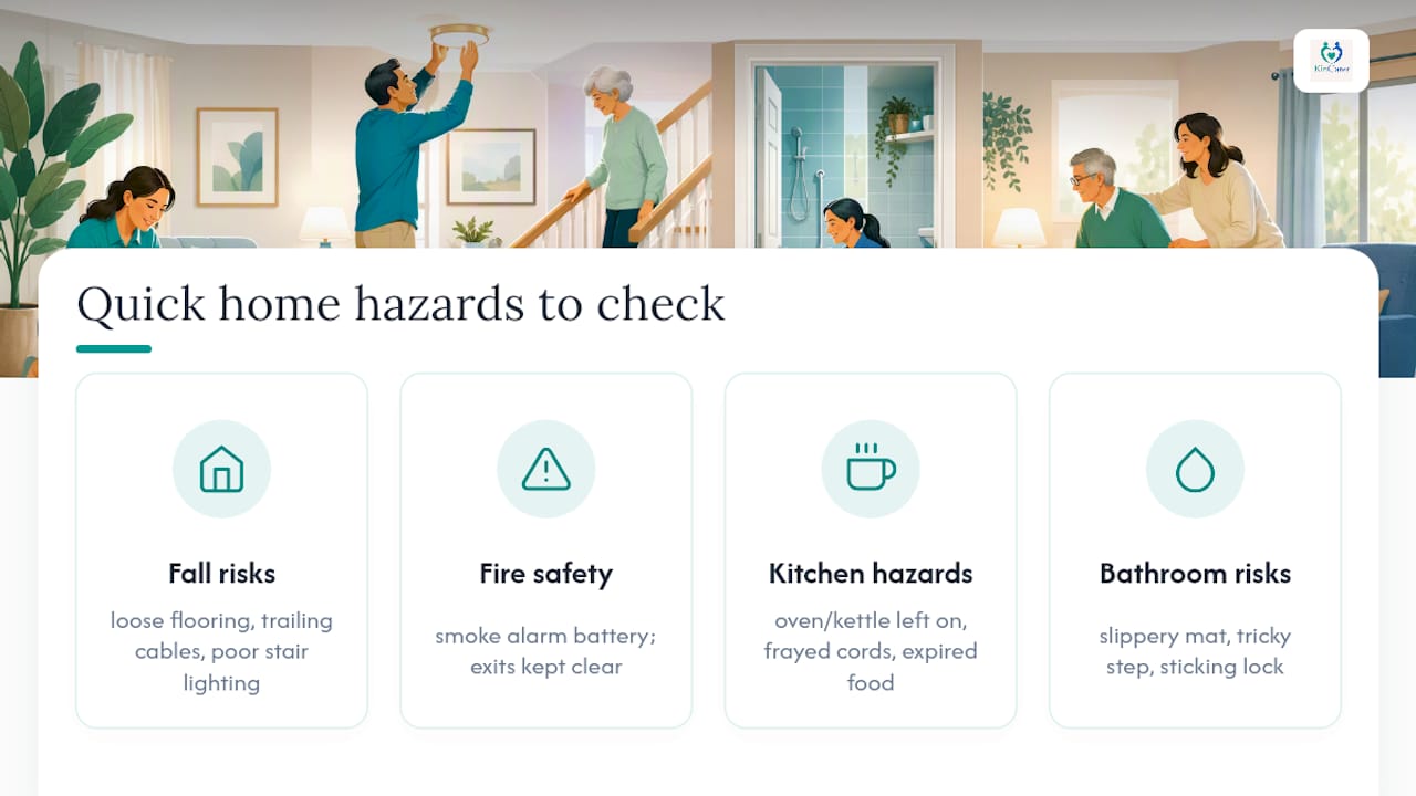 Environmental hazards worth checking regularly — overview diagram