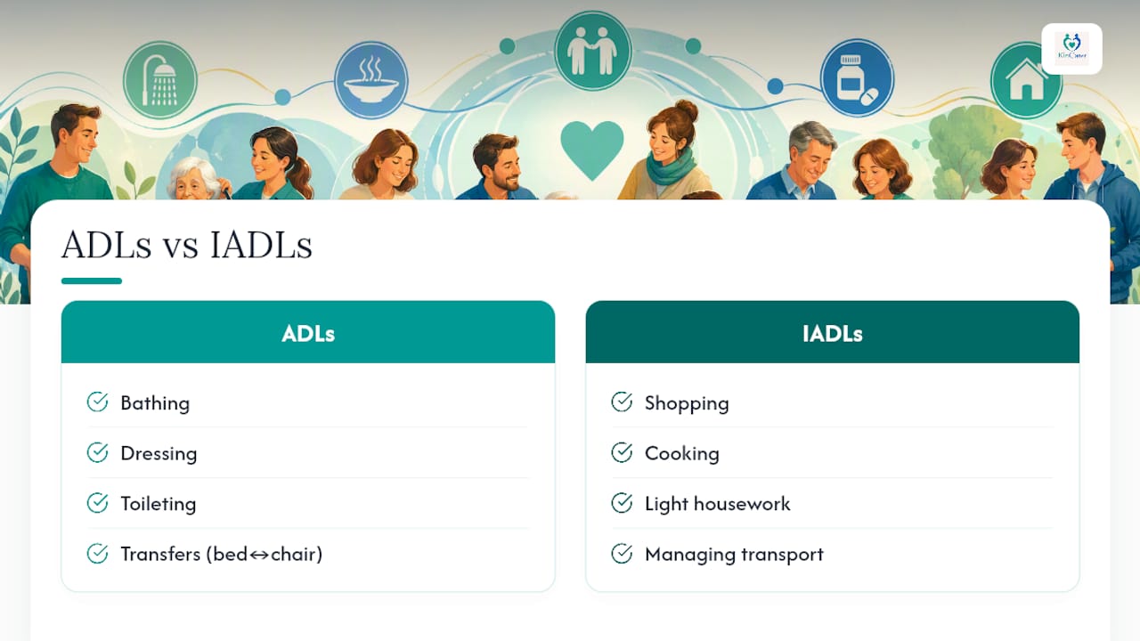 ADL and IADL task comparison