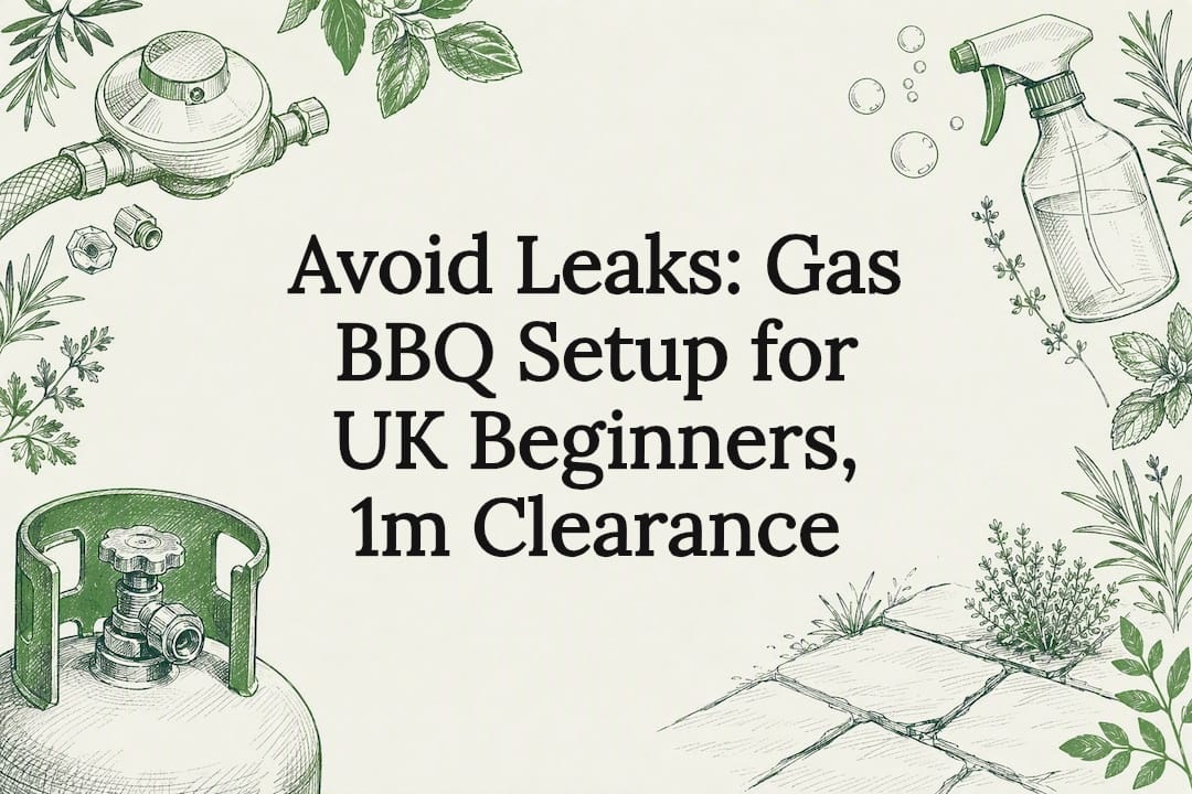 Decorative gas BBQ safety title card
