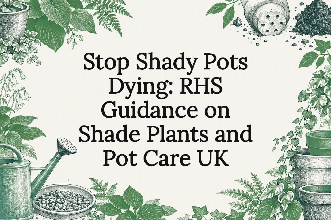 Hand-drawn shade gardening title card