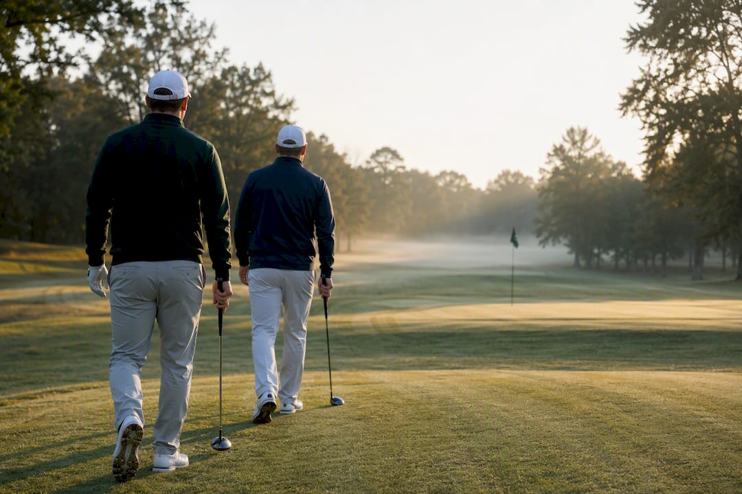 Golfers returning to a playoff hole
