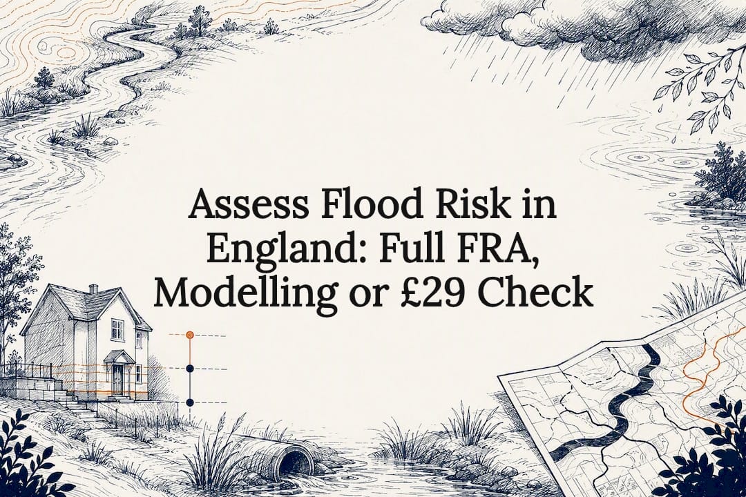 Decorative flood risk assessment title card