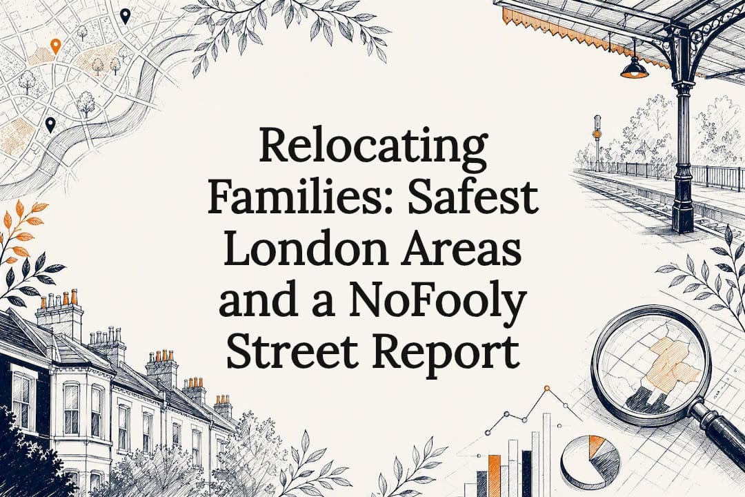 Decorative London family safety title card