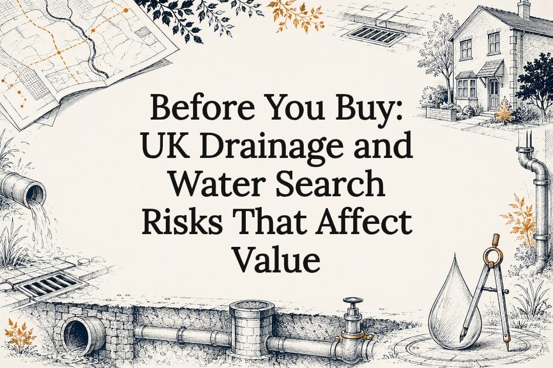 Decorative drainage search title card
