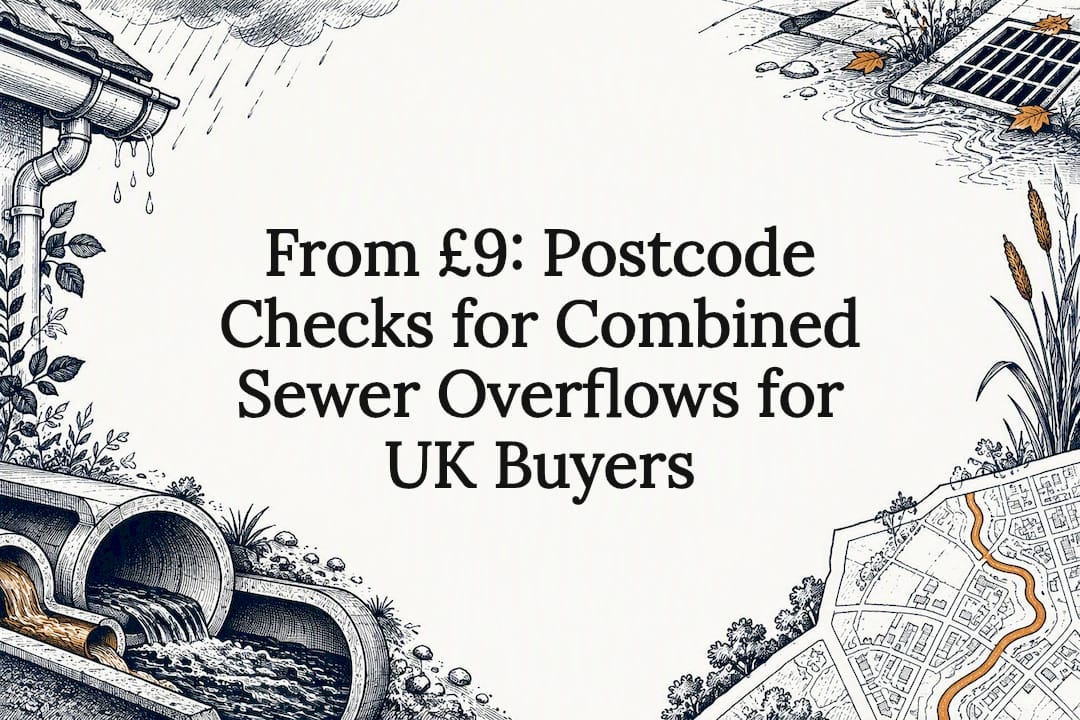 Decorative sewer overflow title card illustration